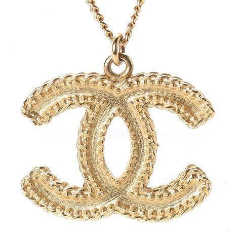 14k gold chanel pendant|authentic Chanel necklace for sale.